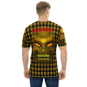 Yellow Skull All Over Print Men's T-shirt