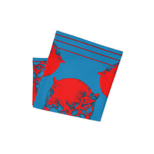 Red Skull over Blue Premium Neck Gaiter