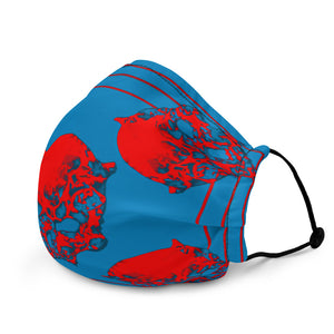 Blue Red Skull Premium face mask