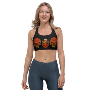 Ballmore Red Skull Sports bra