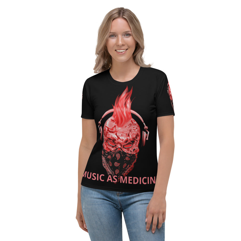 Music As Medicine (All Over Print) Women's T-shirt