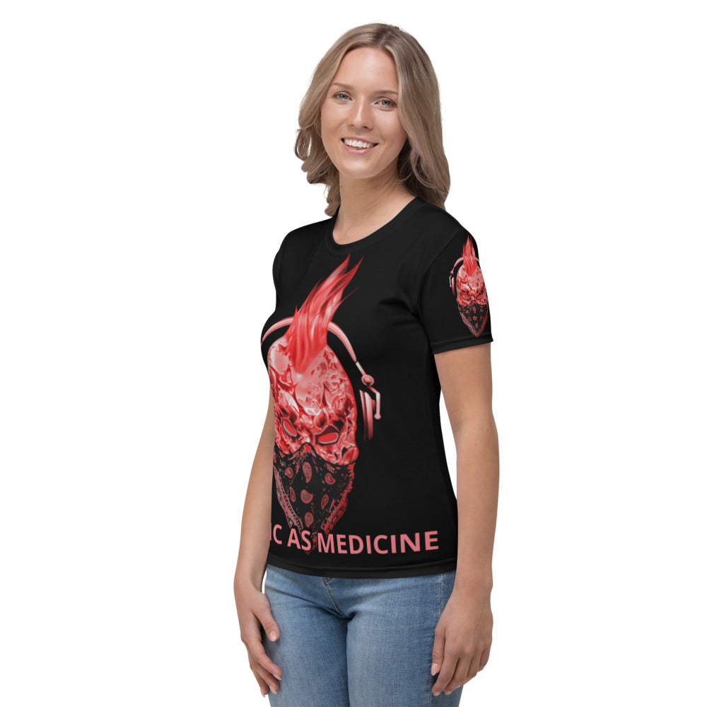 Music As Medicine (All Over Print) Women's T-shirt
