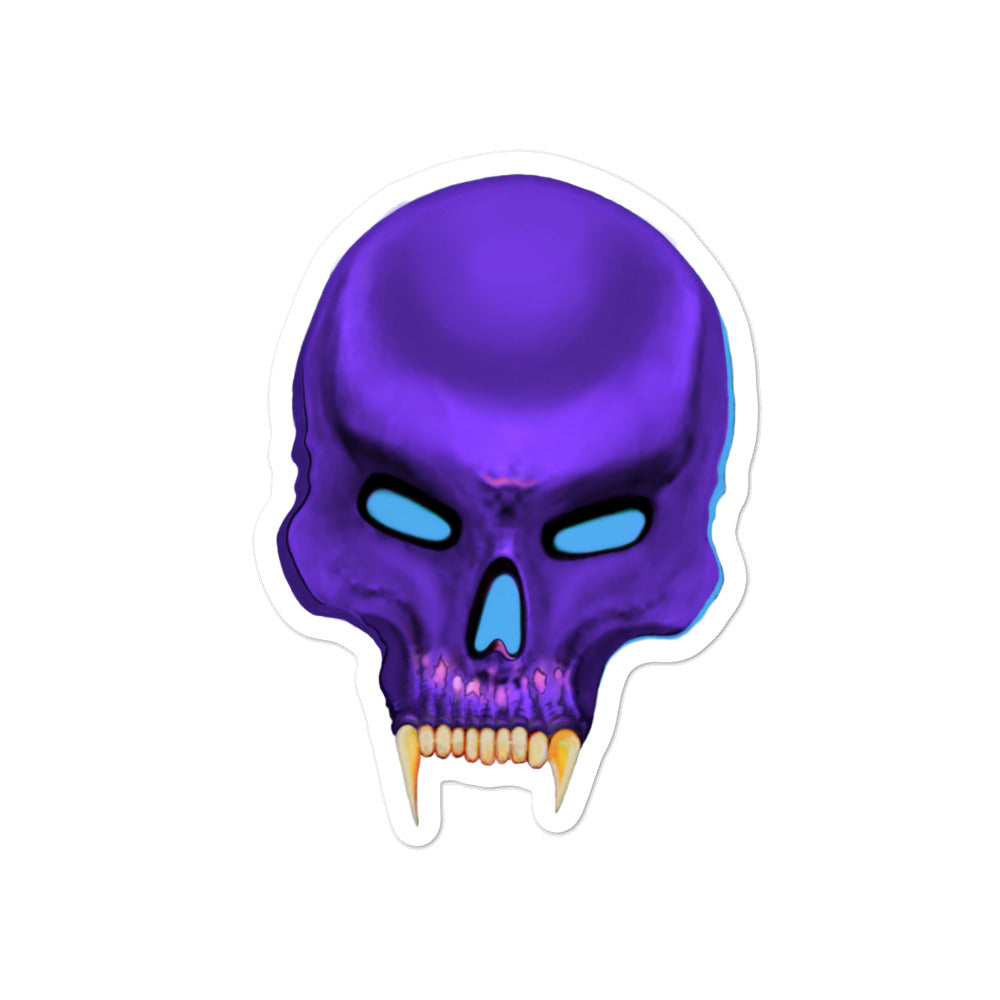 Purp Skull Sticker